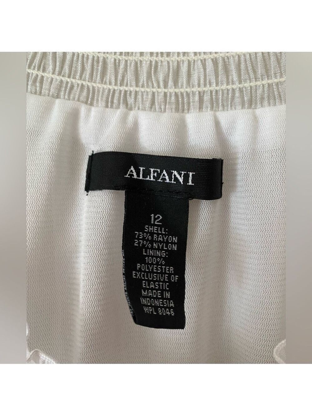 Alfani White Peasant Top with Lace Detail M - Picture 5 of 5